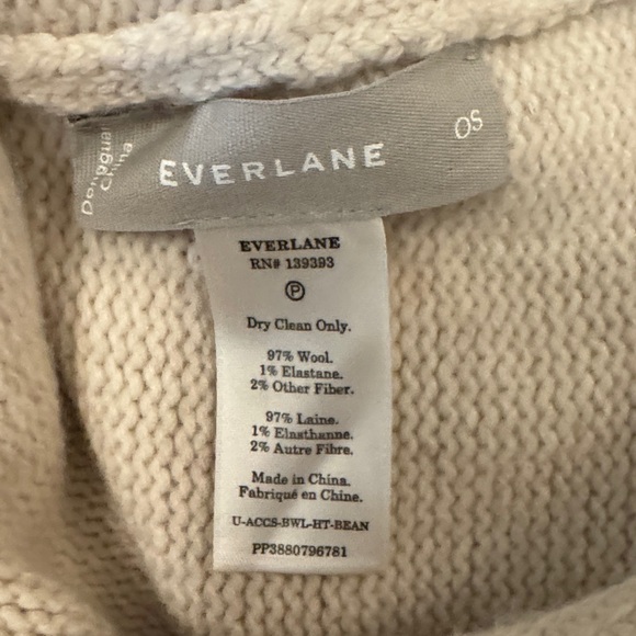 Everlane The Felted Merino Beanie Heathered Oat Unisex - Picture 3 of 5